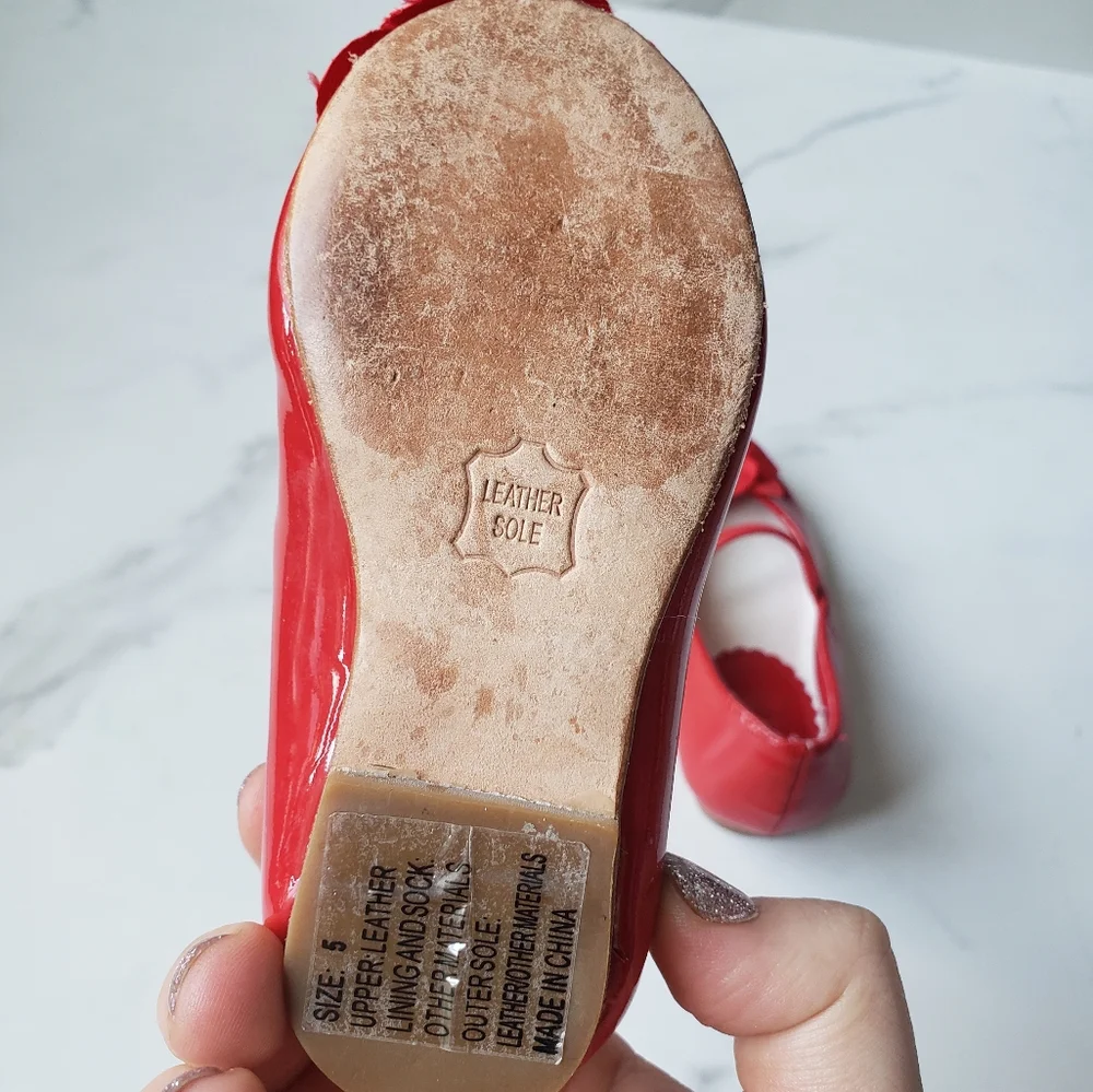 Janie and Jack Size 5 Toddler Poppy Leather Shoe